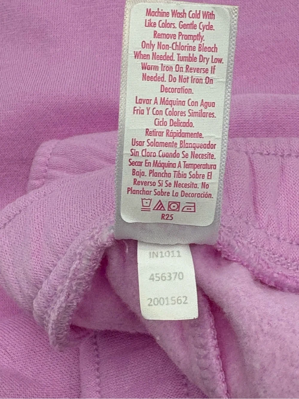 Justice Girls Dollhouse Pink Fleece Sweatpants Size S 7/8 Glitter Heart
